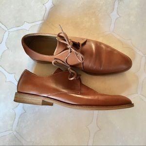 Everlane Leather Oxfords Tan Brown 7.5